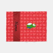 Personalisierter Papagei Fleecedecke (Vorderseite (Horizontal))