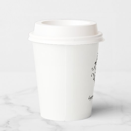 Personalisierter Papierbecher mit Monogramm oder L (Rechts)