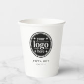 Personalisierter Papierbecher mit Restaurant-Logo  (Vorderseite)