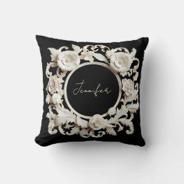 personalisierter Papierblumenrahmen Kissen