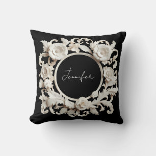 personalisierter Papierblumenrahmen Kissen