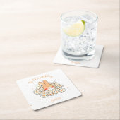 Personalisierter Papiereinsatz Hase Rechteckiger Pappuntersetzer (Vor Ort)