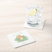 Personalisierter Papiersetzer Hase Rechteckiger Pappuntersetzer (Vor Ort)