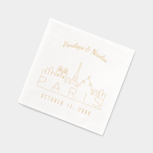 Personalisierter Pariser Napkins-Golfleber Servietten Mit Folie (Links)