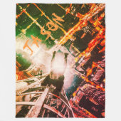 Personalisierter Parkplatz Graffiti Art Fleecedecke (Vorderseite)