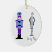 Personalisierter Party Boy Nutcracker Keramik Ornament (Rechts)