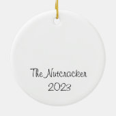Personalisierter Party Boy Nutcracker Keramik Ornament (Hinten)