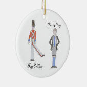 Personalisierter Party Boy/Toy Soldier Nutcracker Keramik Ornament (Rechts)