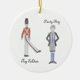 Personalisierter Party Boy/Toy Soldier Nutcracker Keramik Ornament