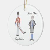 Personalisierter Party Boy/Toy Soldier Nutcracker Keramik Ornament (Links)