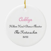 Personalisierter Party Boy/Toy Soldier Nutcracker Keramik Ornament (Hinten)