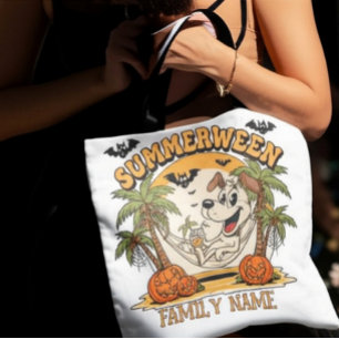Personalisierter passender Familienname Summerween Tasche