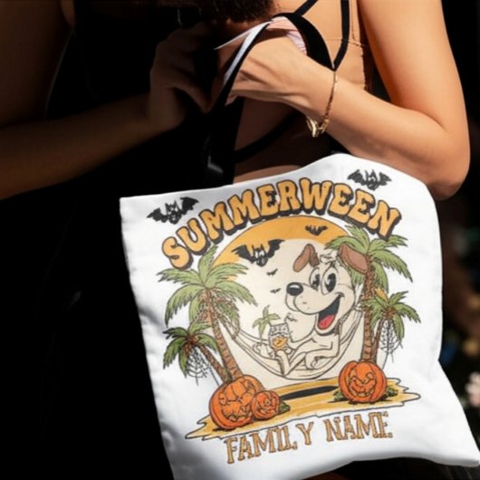 Personalisierter passender Familienname Summerween Tasche