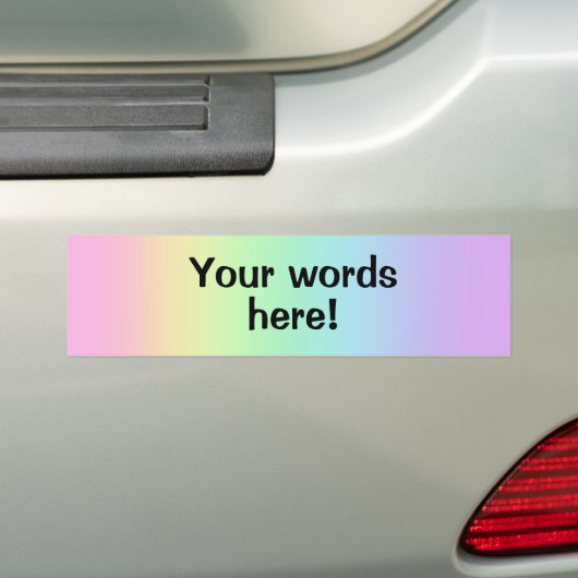 Personalisierter Pastel Rainbow Autoaufkleber (Auf Auto)