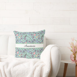 Personalisierter Pastell-Bogen-Name Kissen