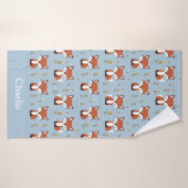 Personalisierter Pastell-Fuchs Kids Badehandtuch (Badehandtuch)