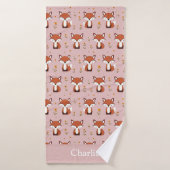 Personalisierter Pastell-Fuchs Kids Badehandtuch (Badehandtuch)