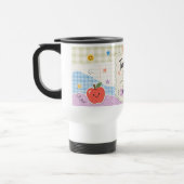 Personalisierter Pastell-Gingham-Lehrertasse 'Mit  Reisebecher (Links)