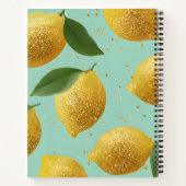 Personalisierter Pastell Glitter Lemon Stil Notizblock (Rückseite)