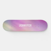 Personalisierter Pastell-Gradienten-Name Skateboard (Horizontal)