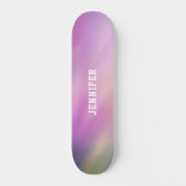 Personalisierter Pastell-Gradienten-Name Skateboard (Vorderseite)