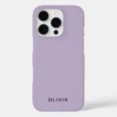 Personalisierter Pastell-Lavendel-Name Case-Mate iPhone Hülle (Rückseite)