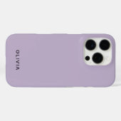 Personalisierter Pastell-Lavendel-Name Case-Mate iPhone Hülle (Rückseite (Horizontal))