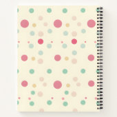 Personalisierter Pastell-Polka-Dot-Stil Notizblock (Rückseite)