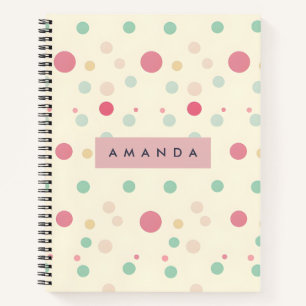 Personalisierter Pastell-Polka-Dot-Stil Notizblock
