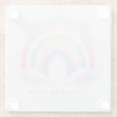 Personalisierter Pastell Rainbow Untersetzer (Rückseite)