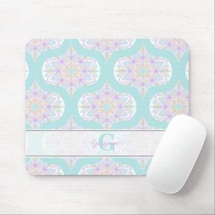 Personalisierter Pastell-Regenbogen-Blumen-Mandala Mousepad