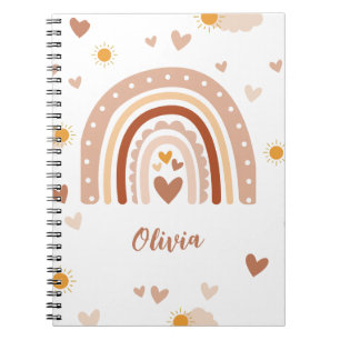 Personalisierter Pastell-Regenbogen Notizblock