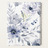 Personalisierter pastellblauer Blumenlehrer Planer (Rückseite)