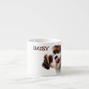 Personalisierter Pastellbrauner Hund Foto Espresso Espressotasse