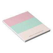 Personalisierter Pastellfarbblock Notizblock (angewinkelt)