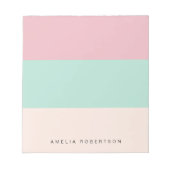 Personalisierter Pastellfarbblock Notizblock (Vorderseite)