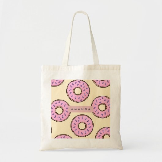 Personalisierter Pastellrosa Donut Tragetasche (Vorne)