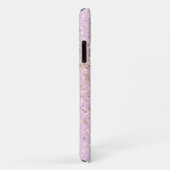 Personalisierter pastellrosa Glitzer Case-Mate iPhone Hülle (Hinten/Rechts)