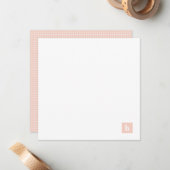 Personalisierter Pastelpfirsichpfirsichpfirsichfar Mitteilungskarte (Vorderseite/Rückseite Beispiel)