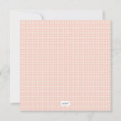 Personalisierter Pastelpfirsichpfirsichpfirsichfar Mitteilungskarte (Rückseite)