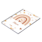 Personalisierter Pastelregenbogen Notizblock (Linke Seite)