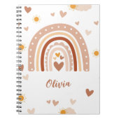 Personalisierter Pastelregenbogen Notizblock (Vorderseite)