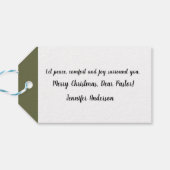 Personalisierter Pastor Geburtstagsfeier Weihnacht Geschenkanhänger (Rückseite Horizontal)