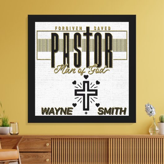 Personalisierter Pastor Leinwanddruck (Insitu (Wohnzimmer))