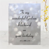 Personalisierter Patensohn-Geburtstag Karte (Gelbe Blume)