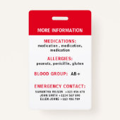 Personalisierter Patientenpass Ausweis (Rückseite)