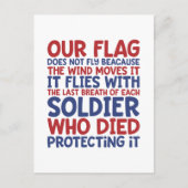Personalisierter Patrioter-Soldat-Zitat Postkarte (Vorderseite)