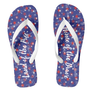 Personalisierter Patriotischer Amerikaner am 4. Ju Badesandalen