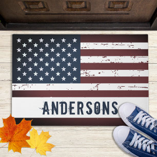 Personalisierter patriotischer Name USA - amerikan Fußmatte