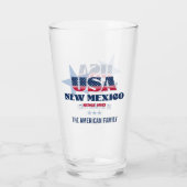 Personalisierter Patriotischer Stolz in New Mexico Glas (Rückseite)